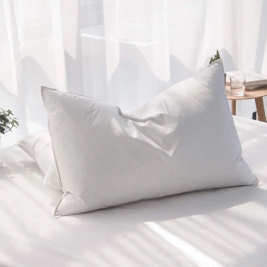 Duck Feathers and Down Pillows With Cotton Cover Set of 2
