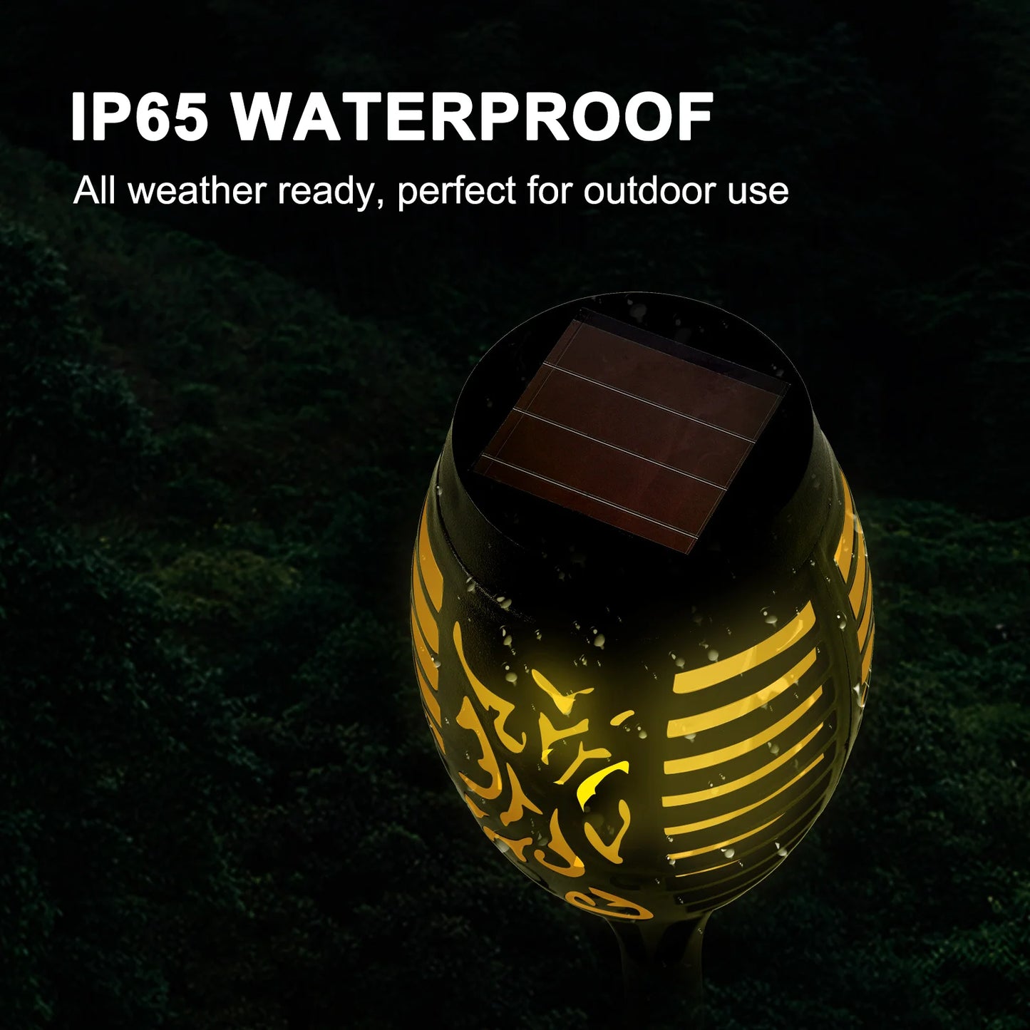 Solar Torch Lights with Flickering Flame for Outdoor Garden Decor