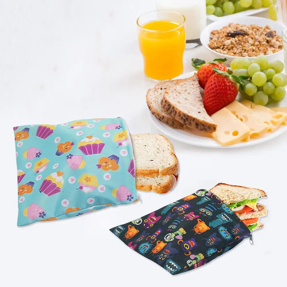 Leakproof Reusable Food Storage Bags Set for Freezer and Lunch