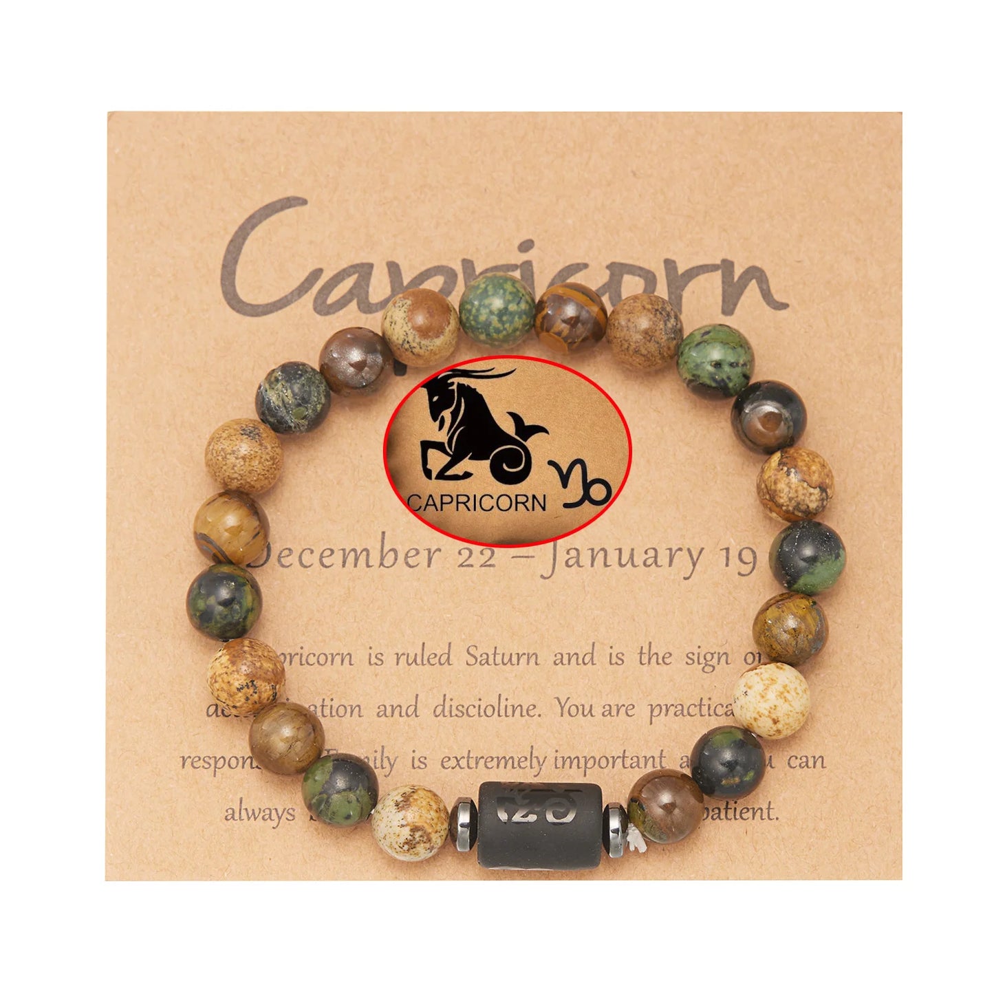 Lucky 12 Constellation Tiger Eye Bracelet Unisex Zodiac