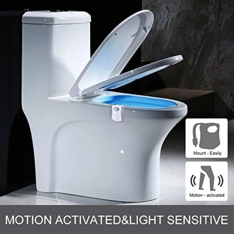 Motion-Sensing Toilet Seat Night Light