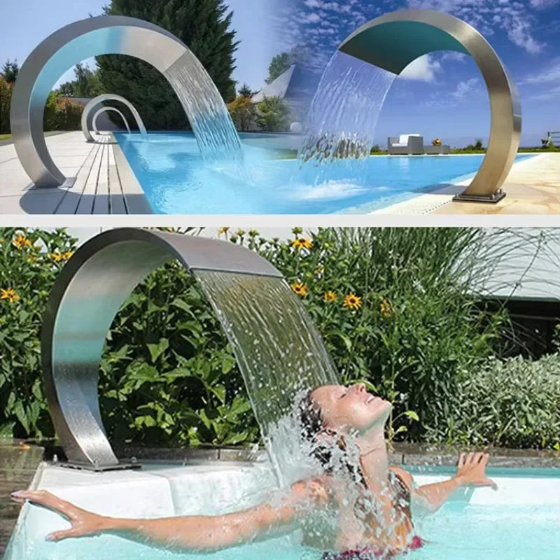 Stainless Steel Pool Fountain Waterfall Arc for Outdoor Spa