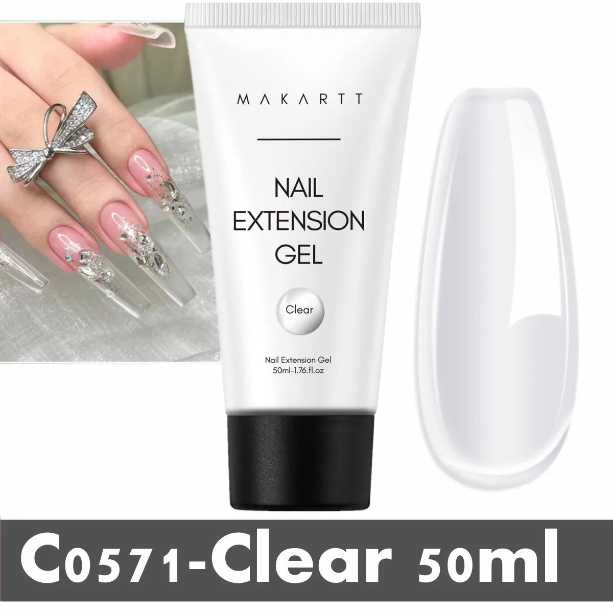 Makartt Poly Nail Extension Gel Clear Pink Builder For Beginners