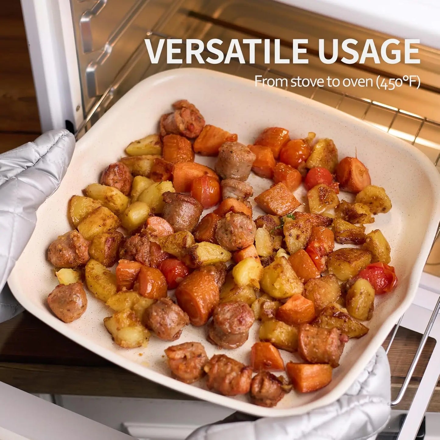 Ceramic Nonstick Cookware Set With Removable Handles