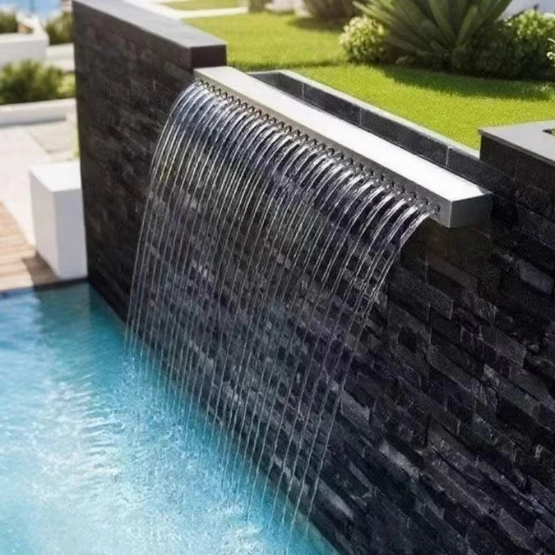 Stainless Steel Water Curtain Outdoor Garden Waterfall Outlet