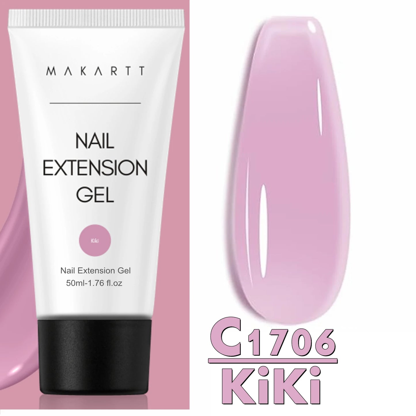 Makartt Poly Nail Extension Gel Clear Pink Builder For Beginners