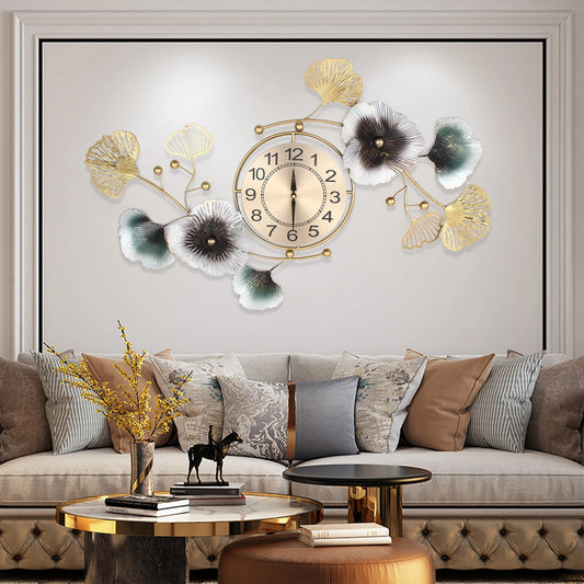 Silent Movement Wall Clock With Metal Hands Nordic Charm