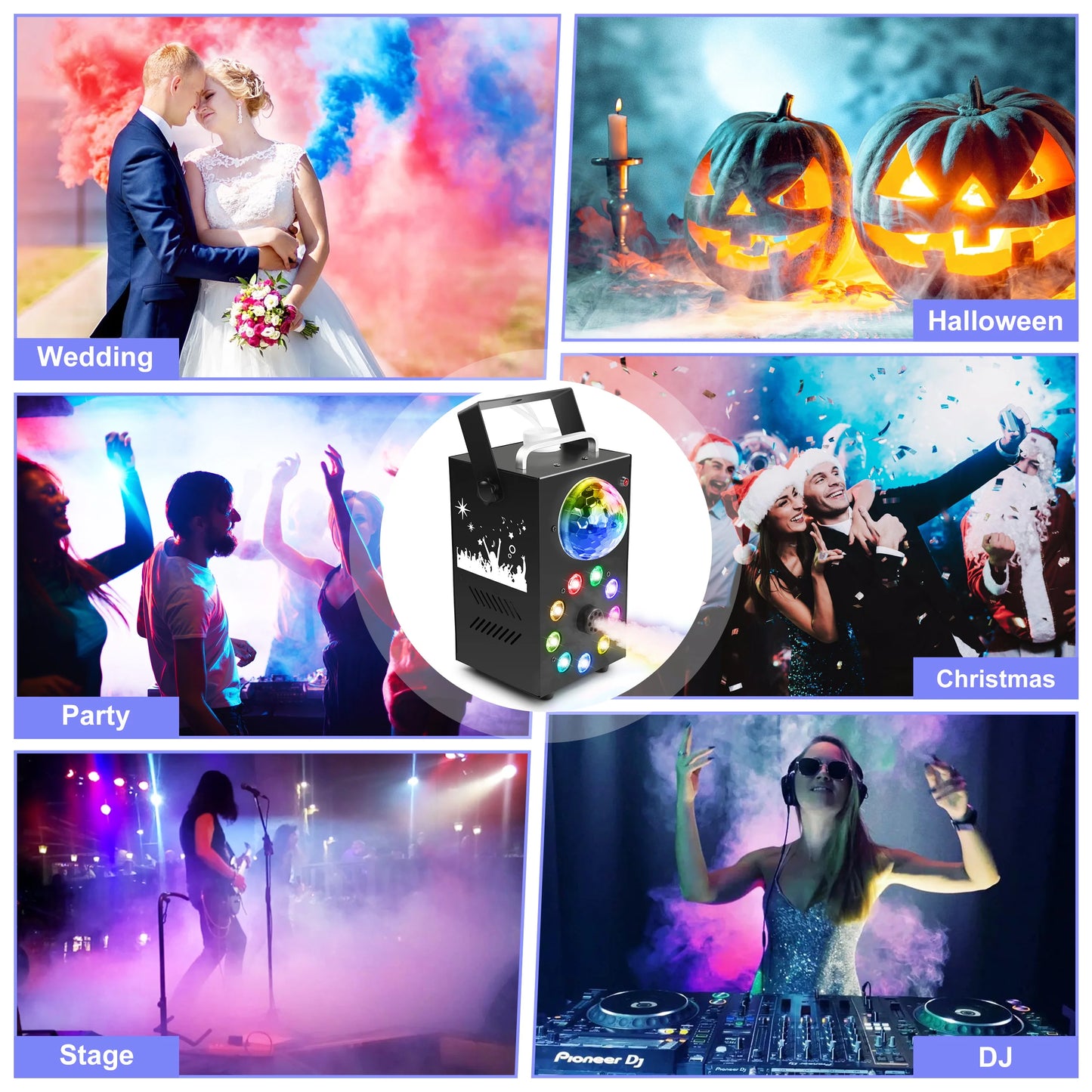 U'King 700W Wireless Fog Machine With LED RGB Lighting