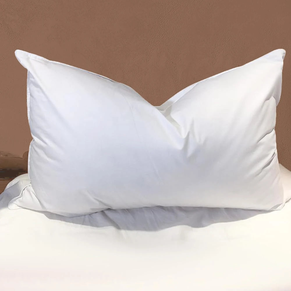 Duck Feathers and Down Pillows With Cotton Cover Set of 2