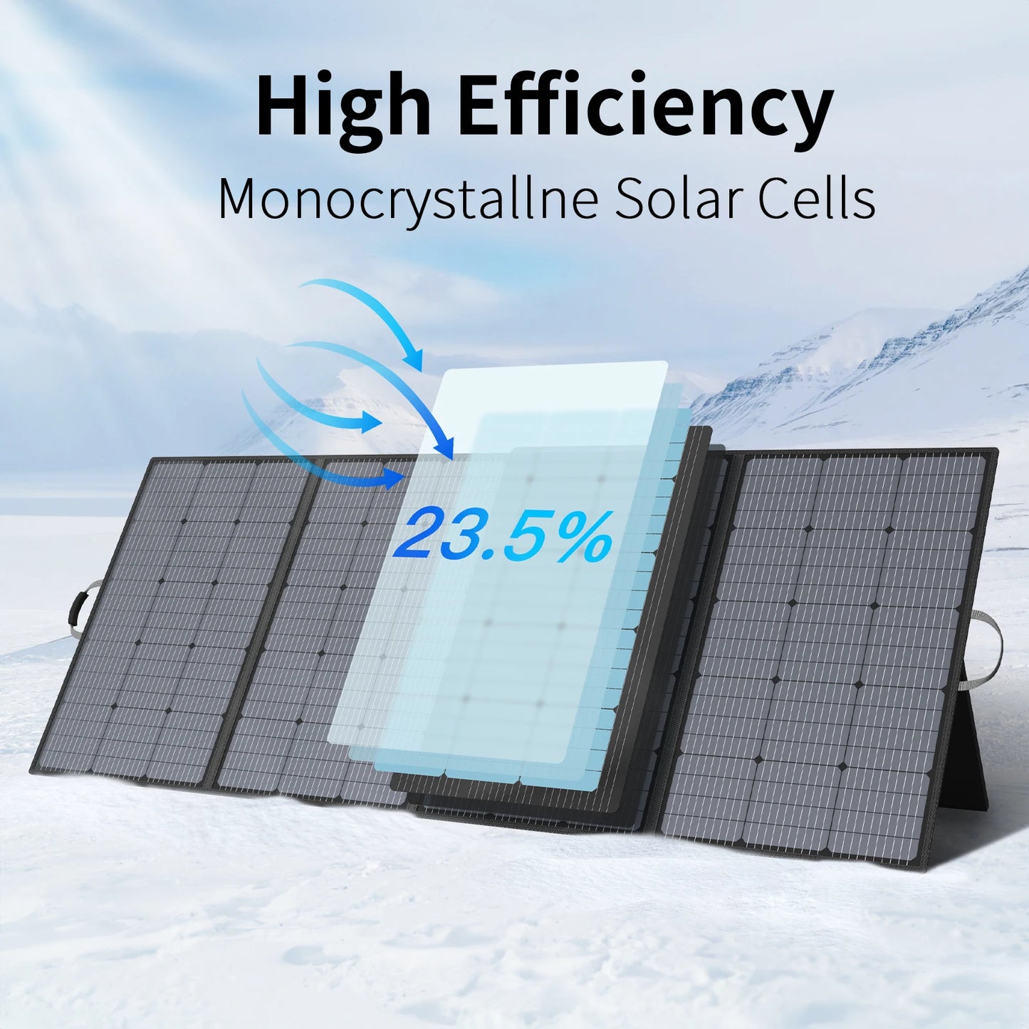 MHPOWOS Foldable Solar Panel 400W Portable For Outdoor Activities IP67 Waterproof
