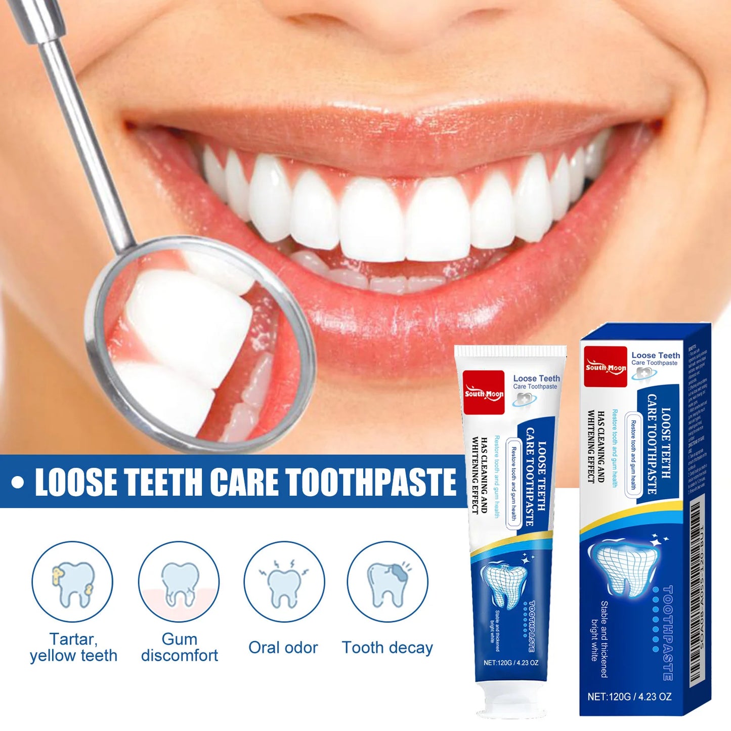 South Moon Whitening Toothpaste For Plaque And Smoke Stains