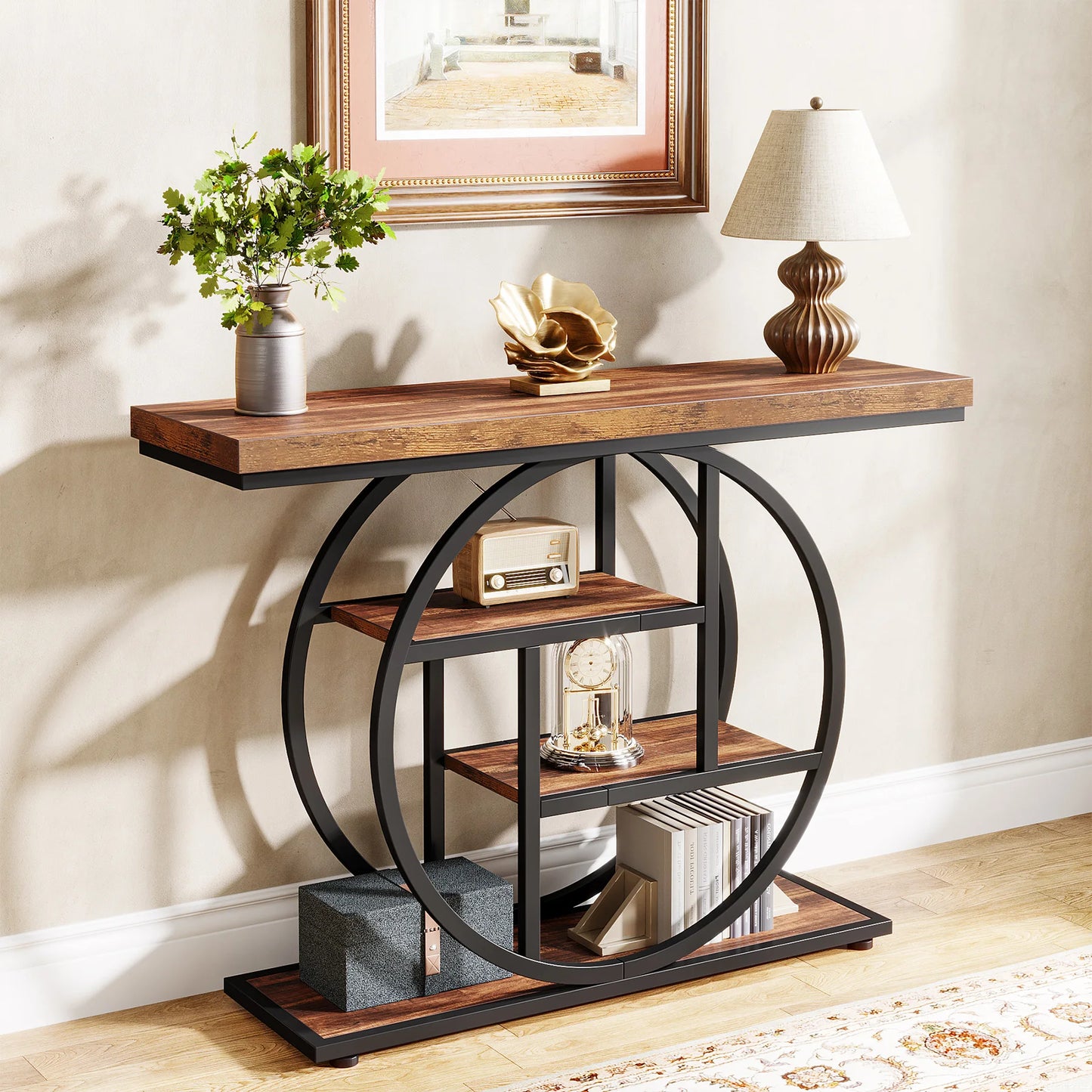 Tribesigns 41 Inch Console Table Four Tier Storage For Entryway