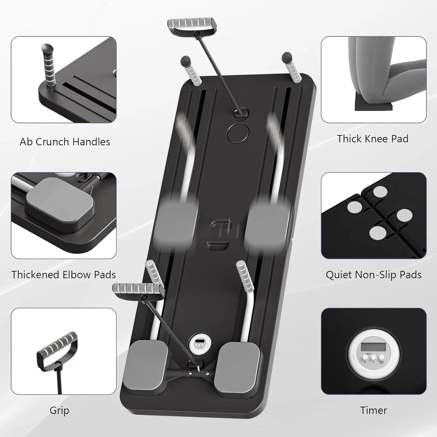 Foldable 8-In-1 Ab Board Core Strength Pilates Equipment For Home Gym
