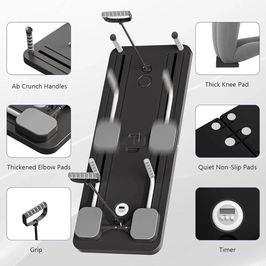 Foldable 8-In-1 Ab Board Core Strength Pilates Equipment For Home Gym