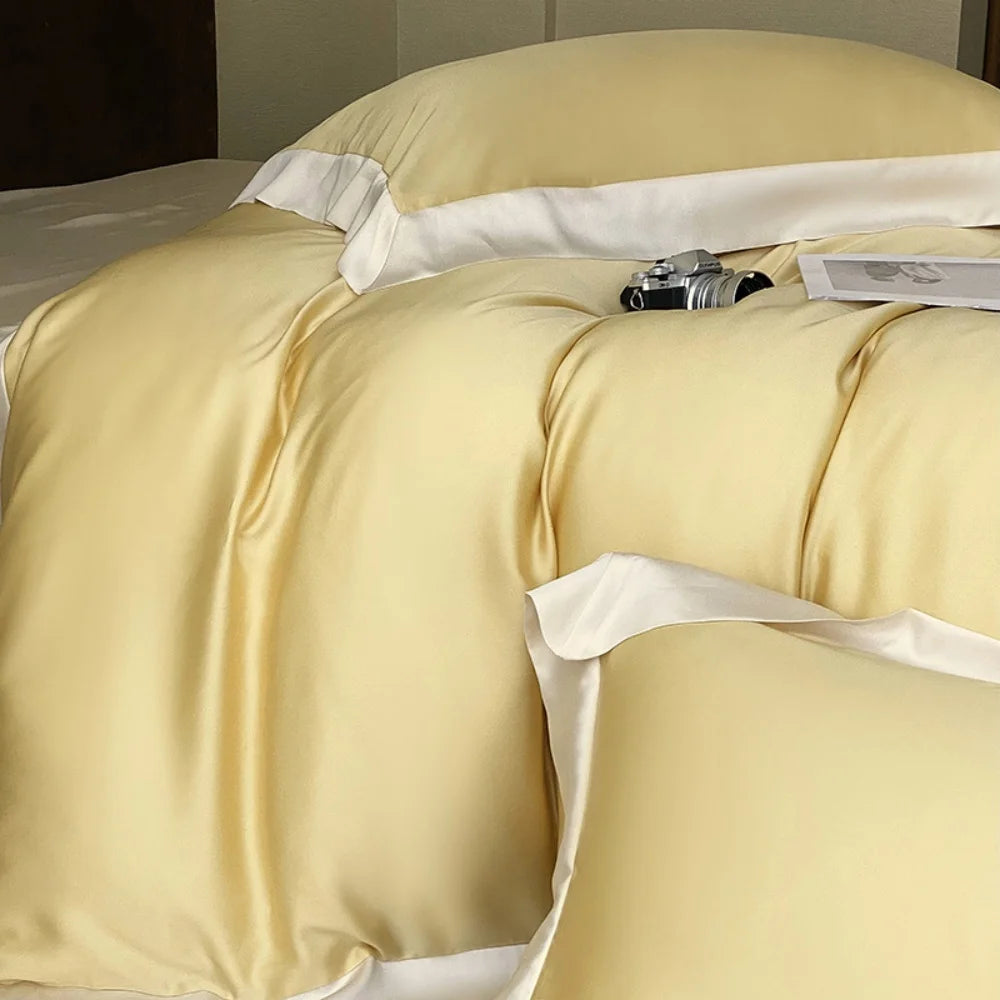 Liv_EstheteCN Top Grade 100 Percent Silk Duvet Cover Set