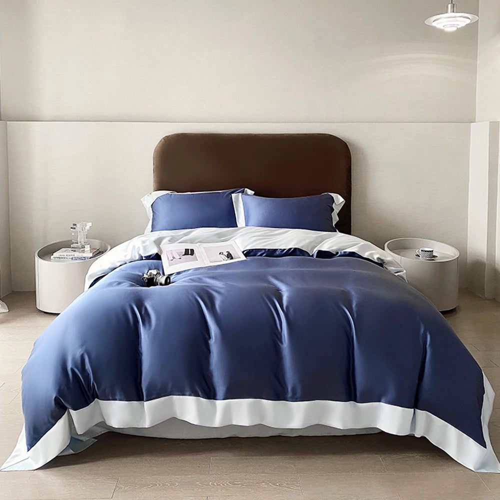 Liv_EstheteCN Top Grade 100 Percent Silk Duvet Cover Set