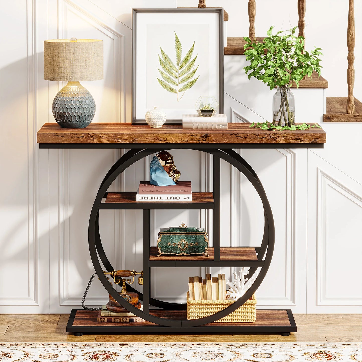 Tribesigns 41 Inch Console Table Four Tier Storage For Entryway