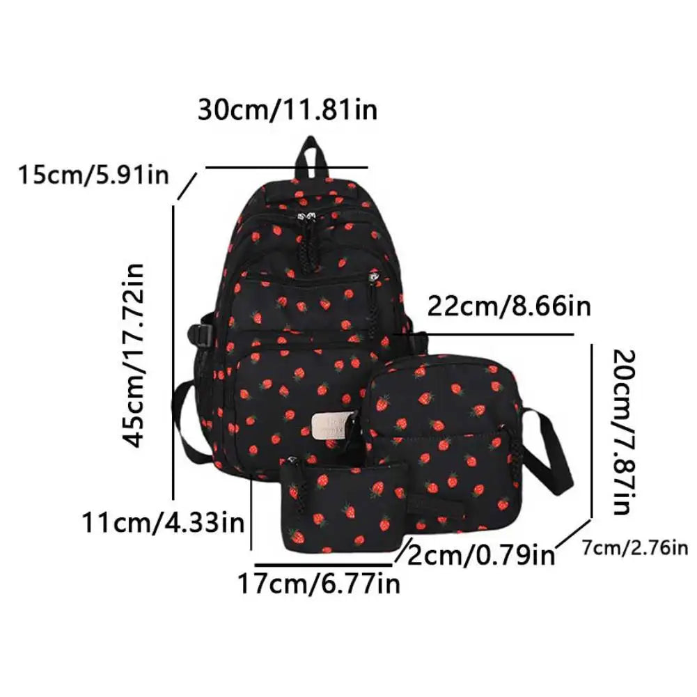 Bow Print Backpack Set With Crossbody Bag For Kids UltraDurablePremiumQualityMaterialConstruction
