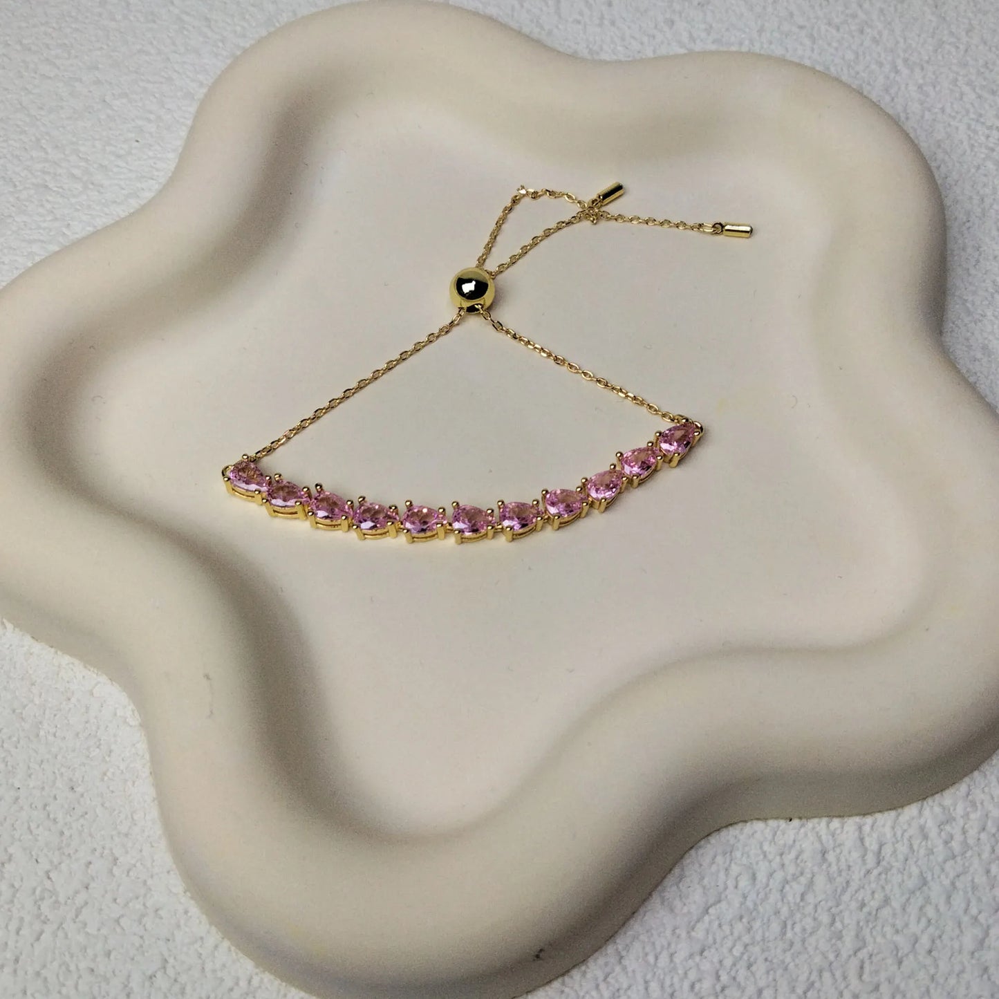 Crystal Heart Jewelry Set For Women Necklace Earrings Bracelet Ring