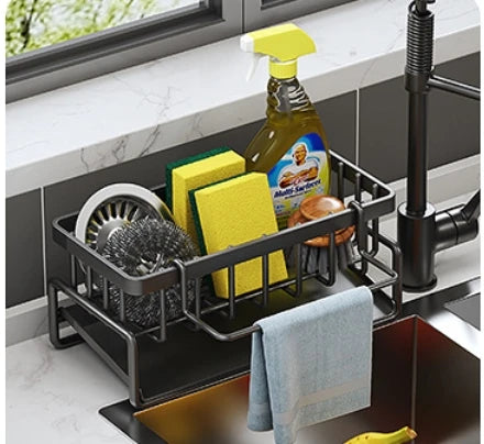 Sink Cleaning Tools Storage Rack Stainless Steel Drain Organizer For Kitchen