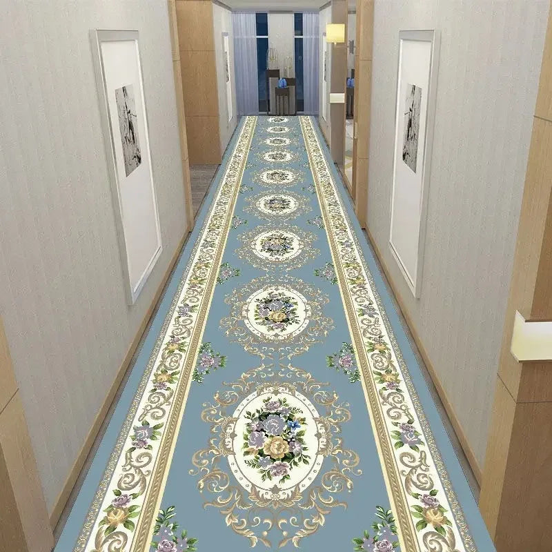 America European Long Corridor Rug Non Slip Hallway Carpet