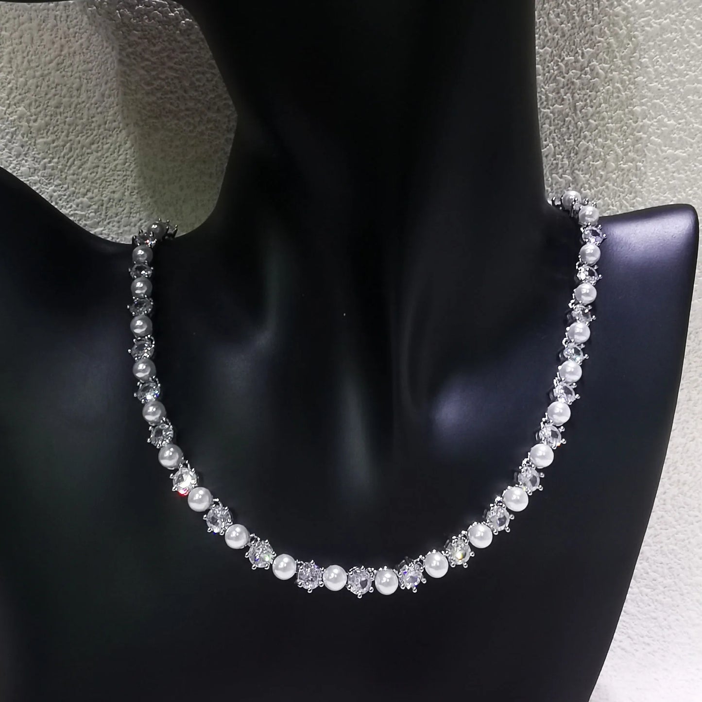 Crystal Heart Jewelry Set For Women Necklace Earrings Bracelet Ring