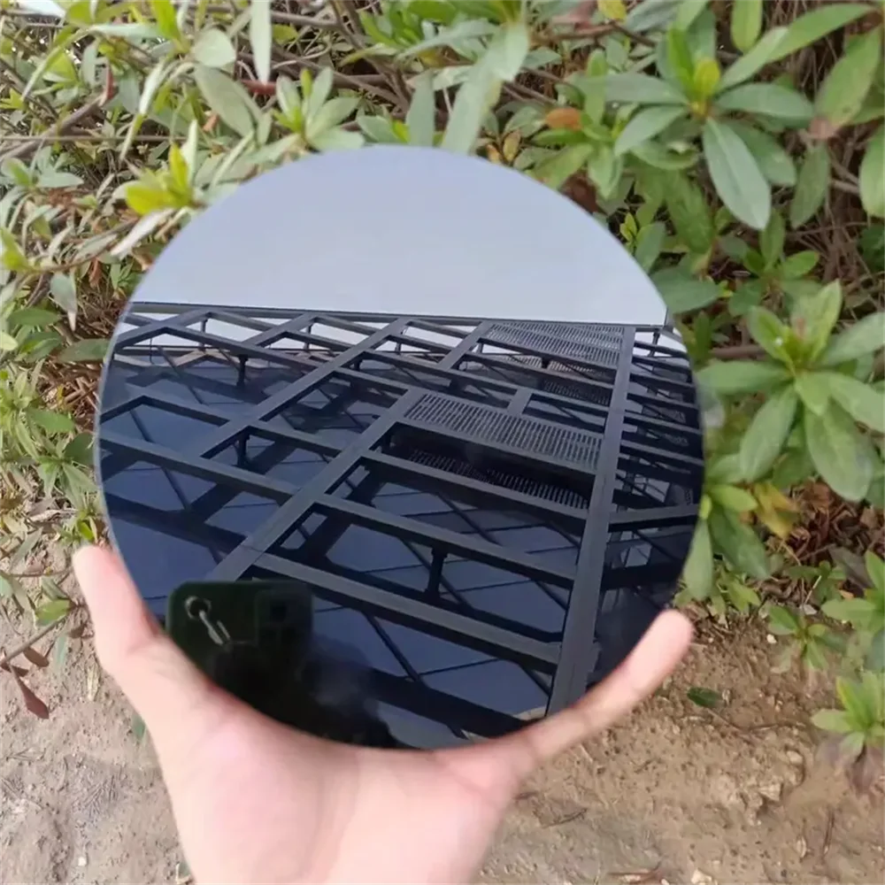 Natural Obsidian Round Mirror Black Crystal Lens Meditation