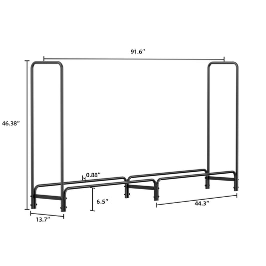 Heavy Duty Outdoor Firewood Log Rack Metal Holder for Patio