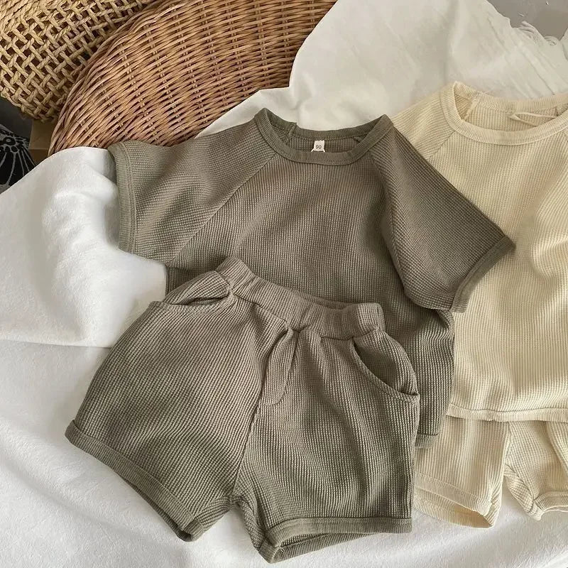 Summer Cotton 2Piece Set T Shirt And Shorts For Boys
