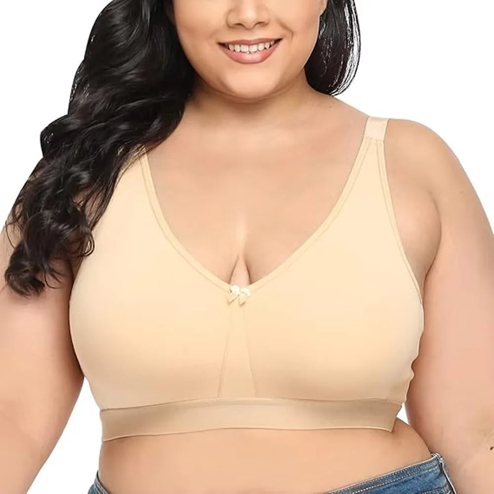 Sheroine Women Wirefree Cotton Bra For Full Coverage Comfort