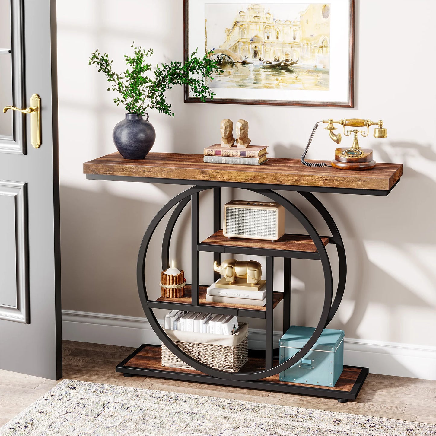 Tribesigns 41 Inch Console Table Four Tier Storage For Entryway
