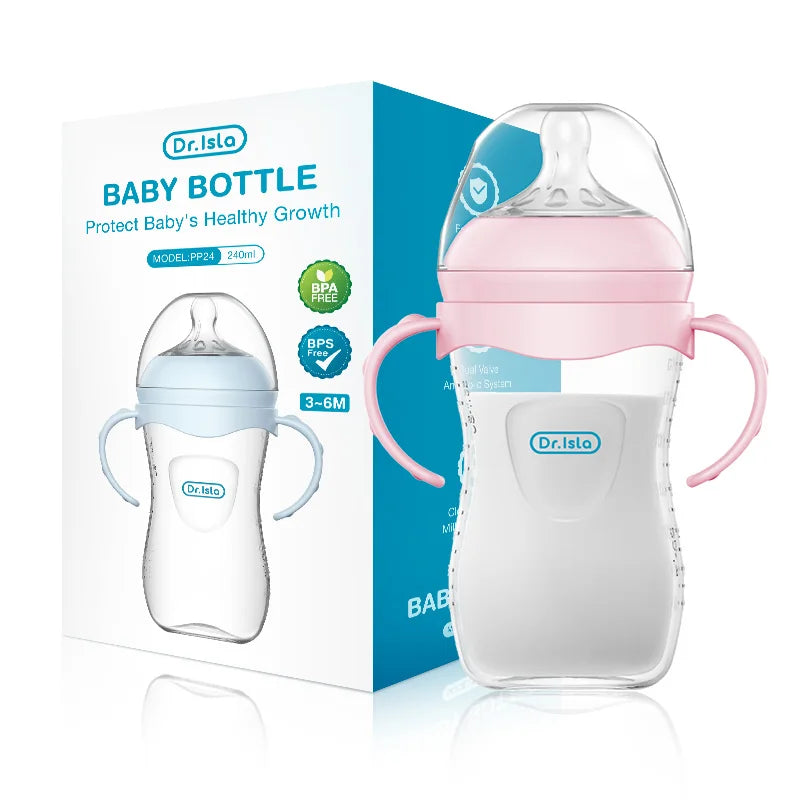 MAMIJOY BPA Free Baby Bottle With Handle For Newborn Feeding
