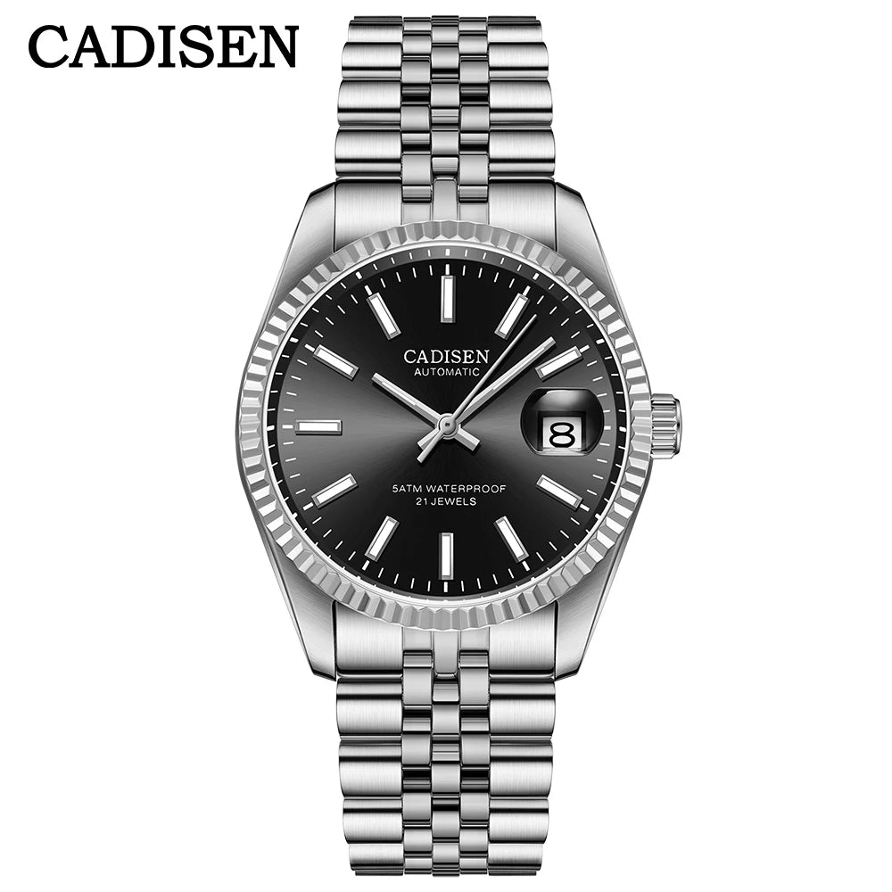 Cadisen Automatic Mechanical Watch For Men Miyota 8215 Stainless Steel