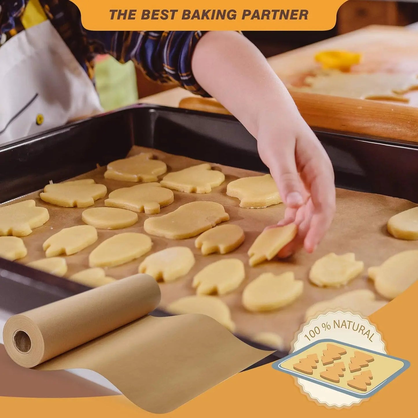 Unbleached Parchment Baking Paper Roll For Baking Grilling Air Fryer