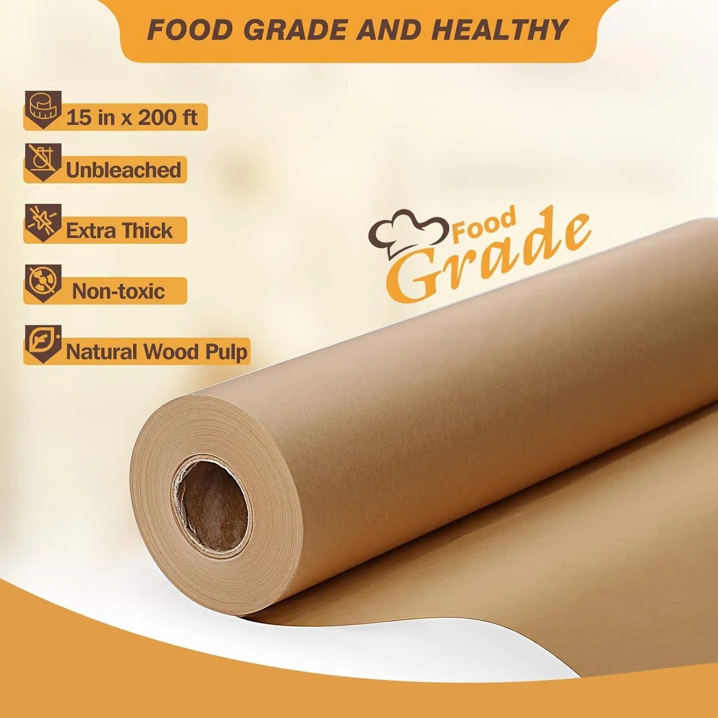 Unbleached Parchment Baking Paper Roll For Baking Grilling Air Fryer