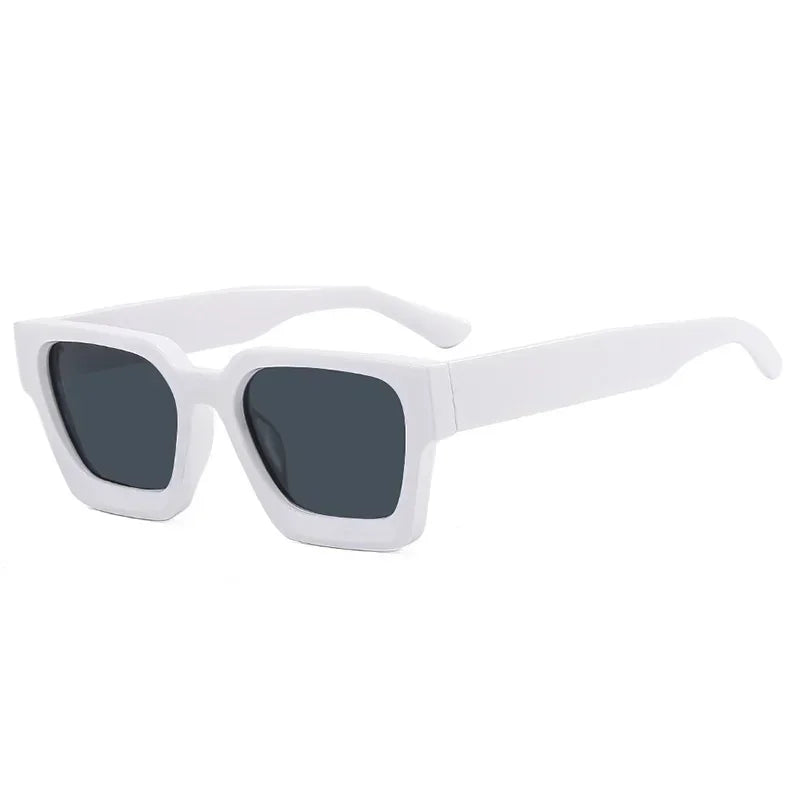 SHUKUI Square Vintage Sunglasses UV400 Women Fashion Eyewear