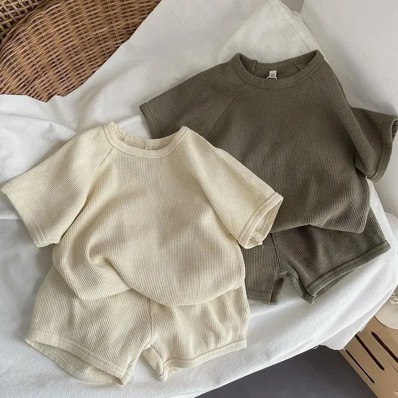 Summer Cotton 2Piece Set T Shirt And Shorts For Boys