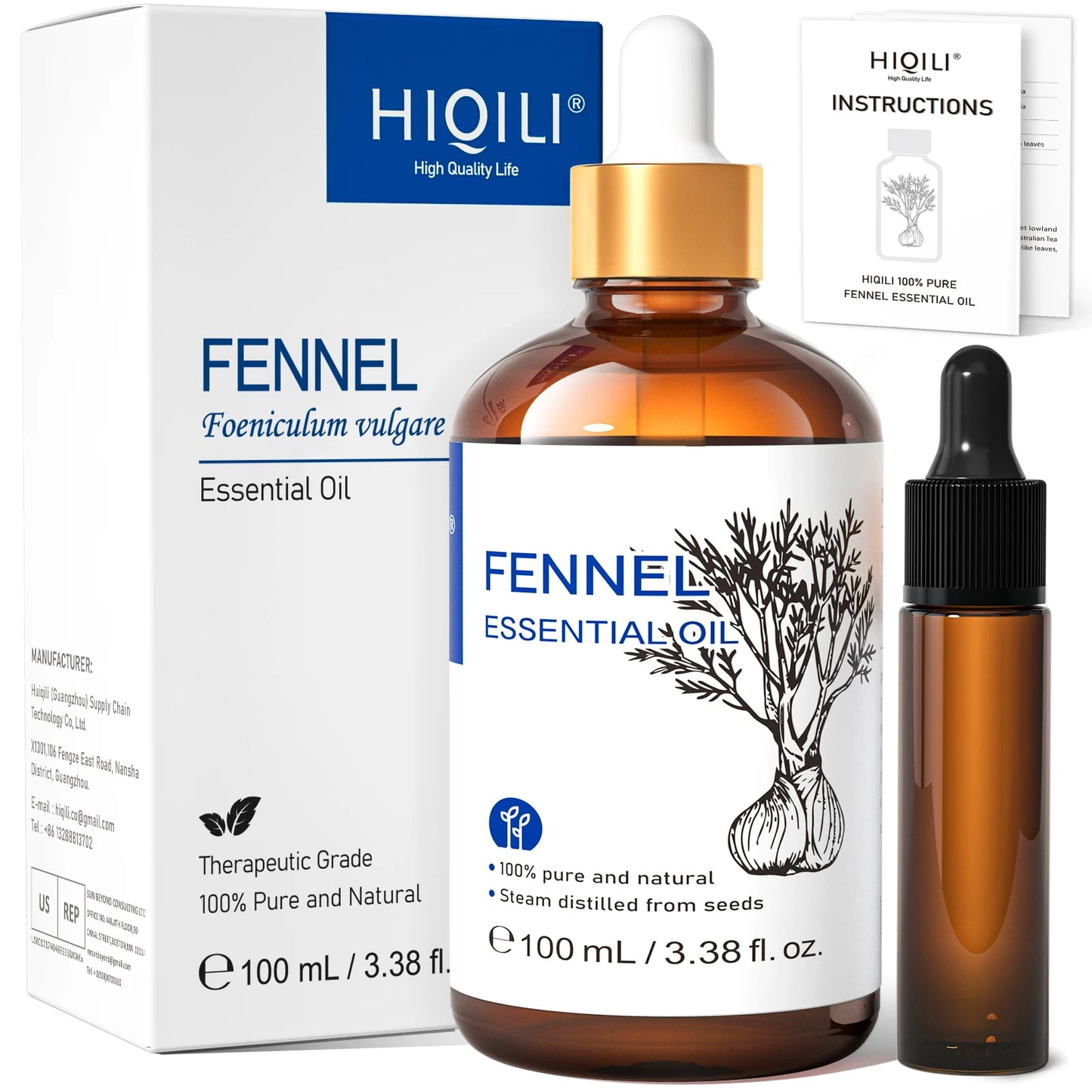 Hiqili Grapefruit Essential Oil 100ml Pure For Skin Care