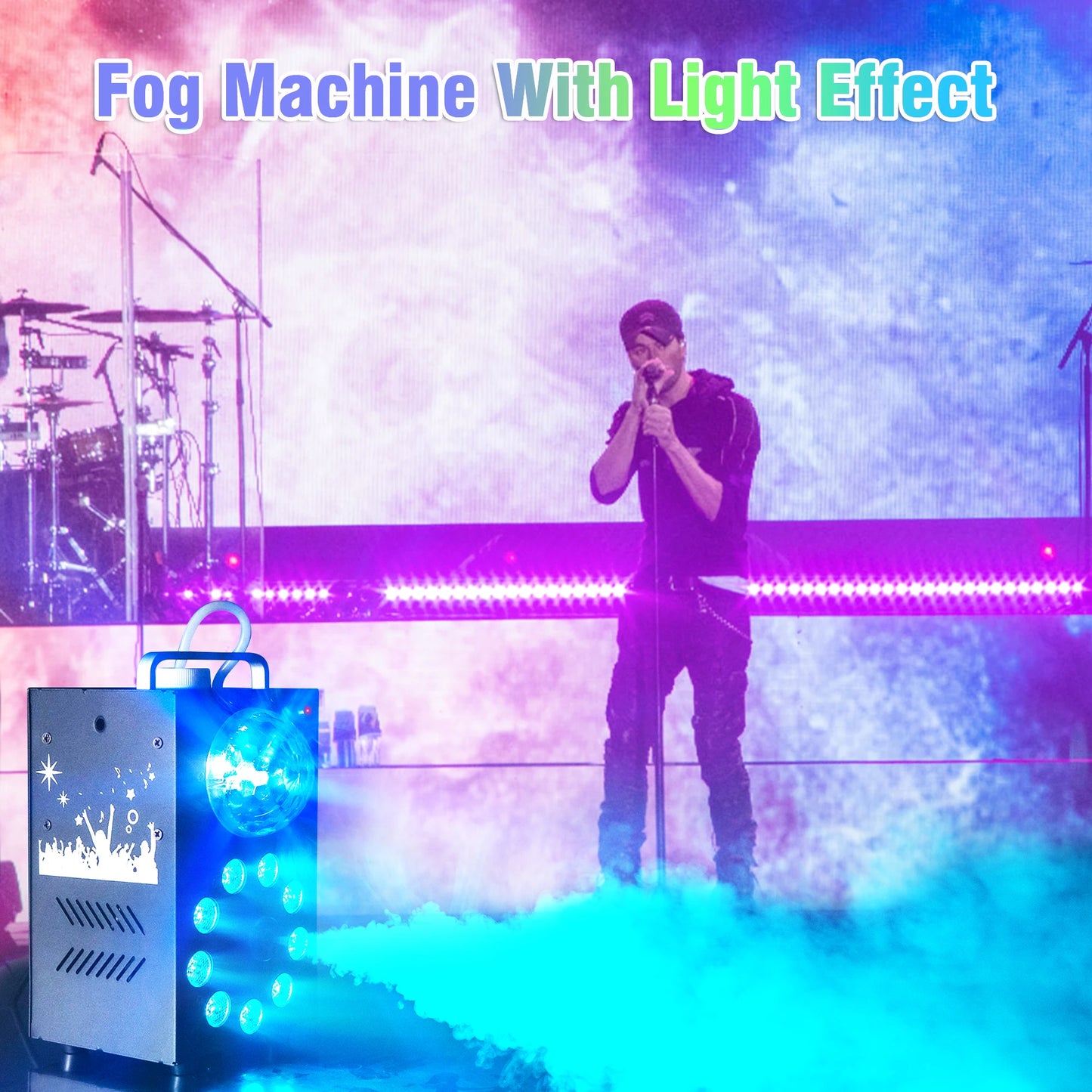 U'King 700W Wireless Fog Machine With LED RGB Lighting