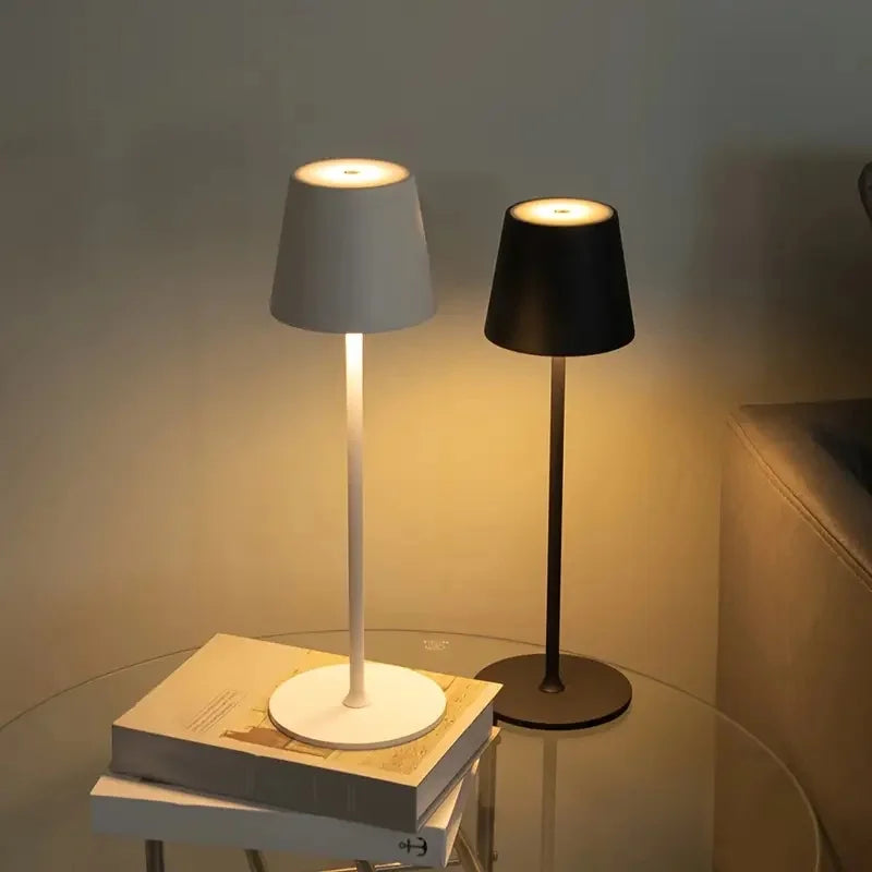 GGBE Nordic LED Table Lamp Rechargeable Touch Dimmable Desk Lamp