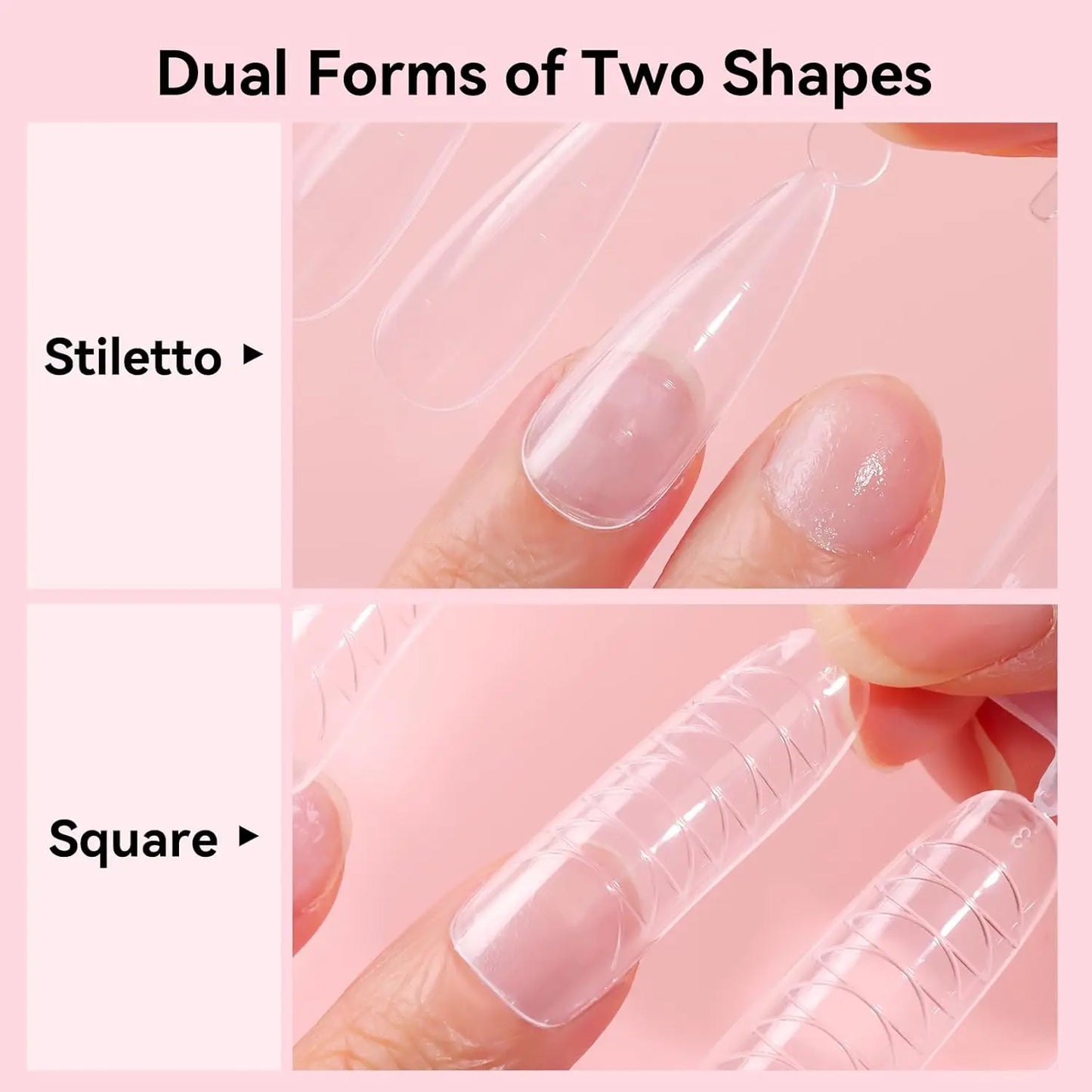 Makartt Poly Nail Gel French Manicure Kit With LED Lamp