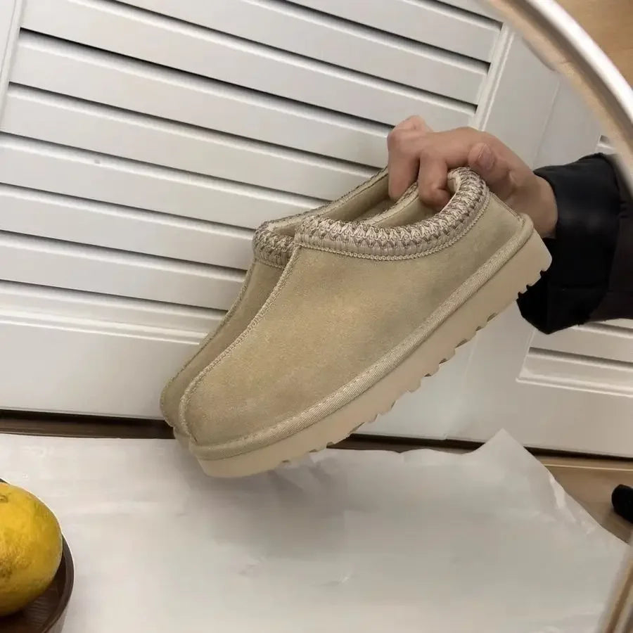 Designer Winter Snow Boots Leather Platform Fur Lined Waterproof Warm