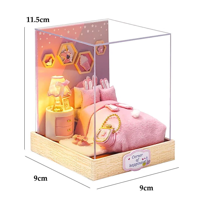 DIY Wooden Mini Seaside Villa Dollhouse Kit With Furniture