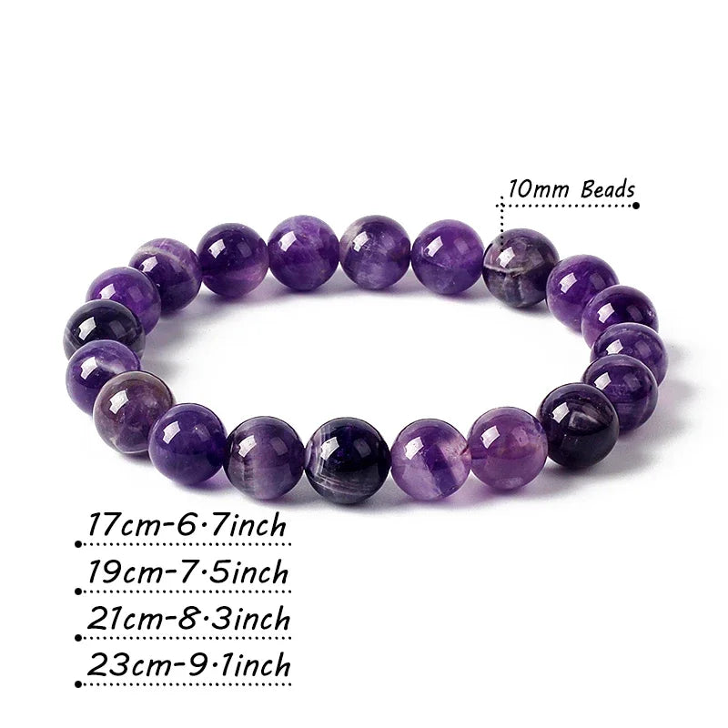 Dream Amethyst Reiki Bracelet For Women Natural Stone Beads