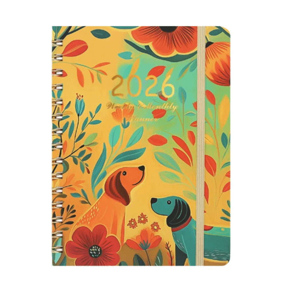 Weekly And Monthly Academic Planner With Tabs And Coil Binding