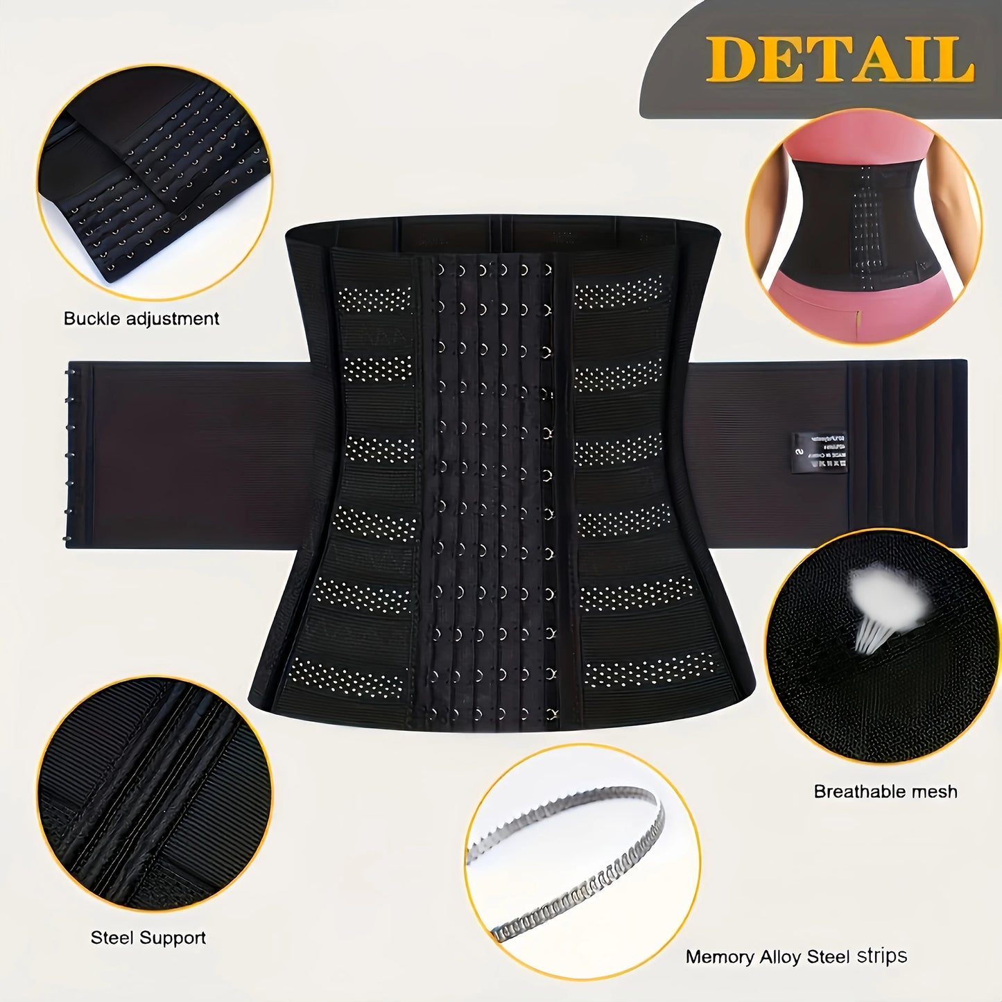 Underbust Waist Cincher Corset Women Tummy Control Hourglass Shaper
