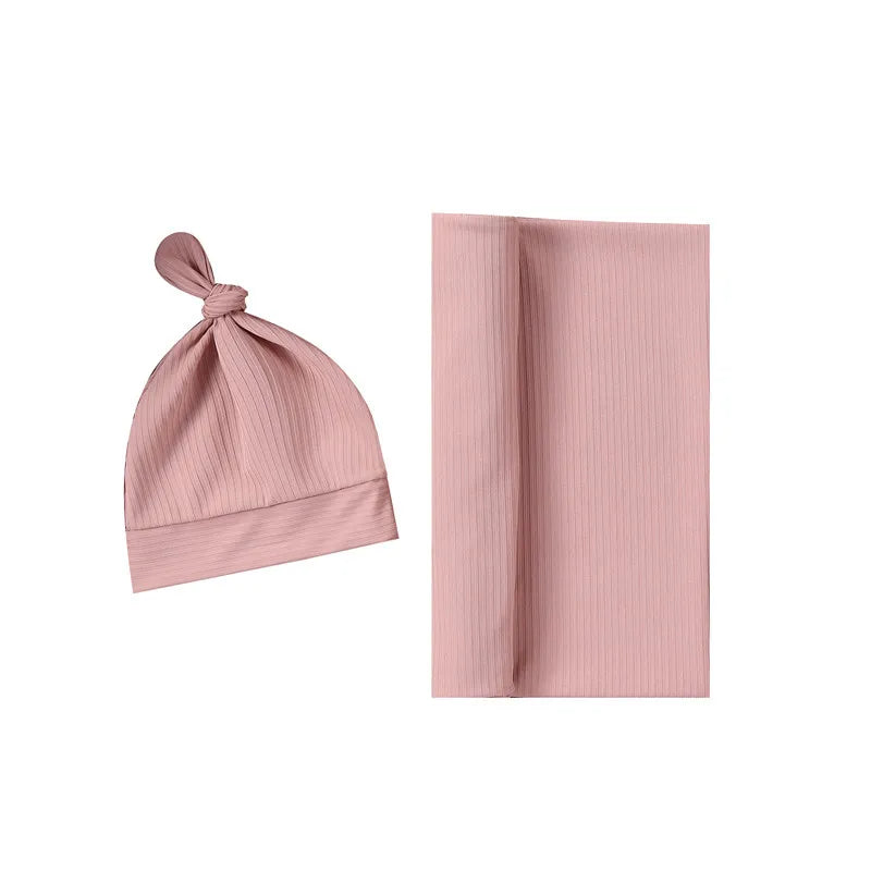 Solid Color Newborn Photography Blanket Headband Set