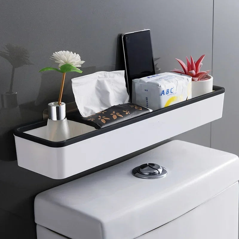 Bathroom Above Toilet Wall Mount Storage Shelf Organizer