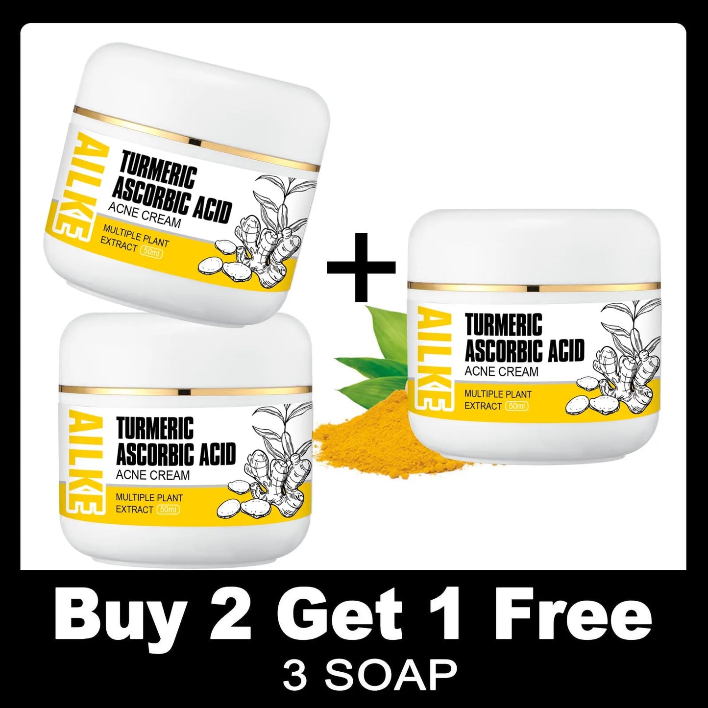 AILKE Organic Turmeric Skin Care Kit Brightens And Moisturizes
