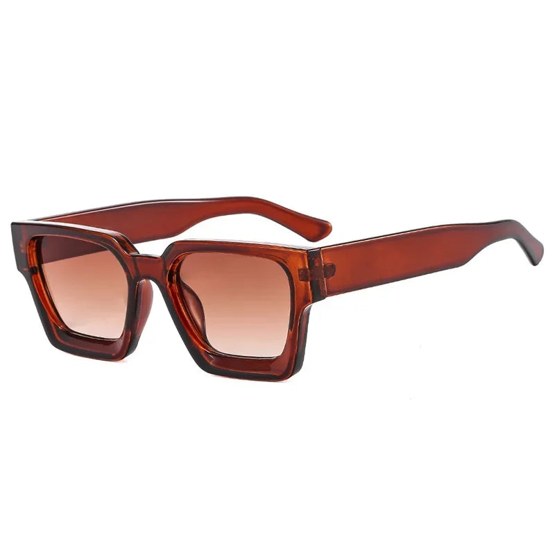 SHUKUI Square Vintage Sunglasses UV400 Women Fashion Eyewear